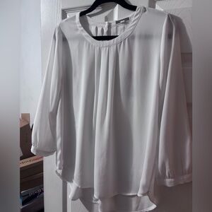 Pleione Classic White Blouse